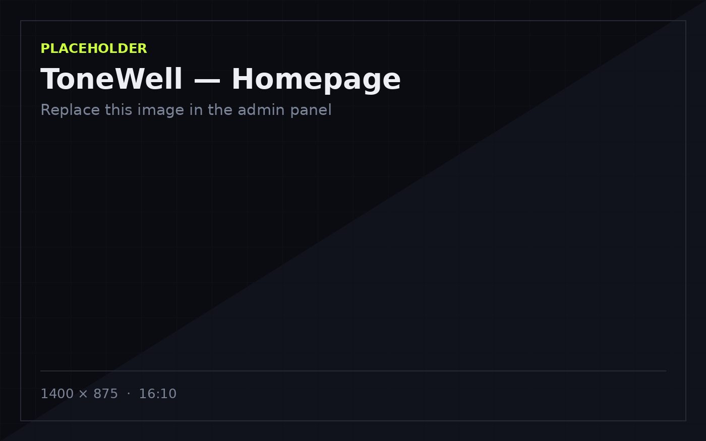 ToneWell — placeholder showcase image